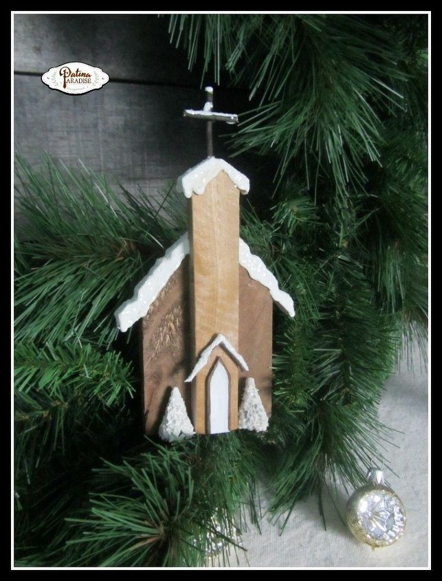 rustic pallet wood church ornaments