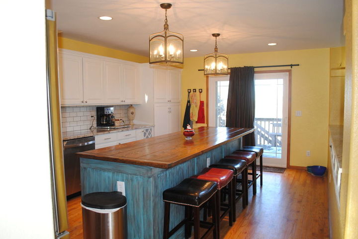 kitchen remodel farm table island, home improvement, kitchen design