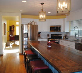 kitchen remodel farm table island, home improvement, kitchen design