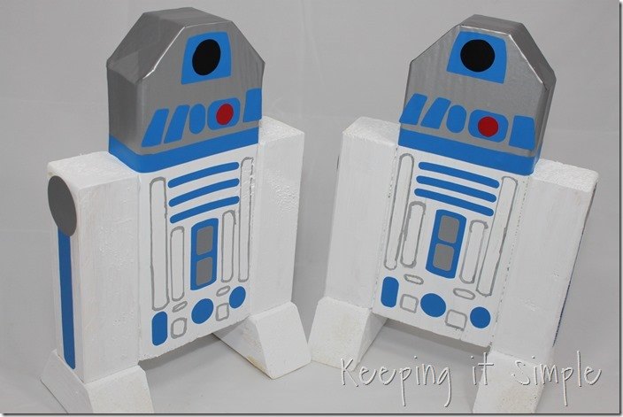 star wars r2d2 book ends bedroomdecor diy, crafts, how to, woodworking projects