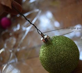 diy wired ornament garland, christmas decorations, crafts, seasonal holiday decor
