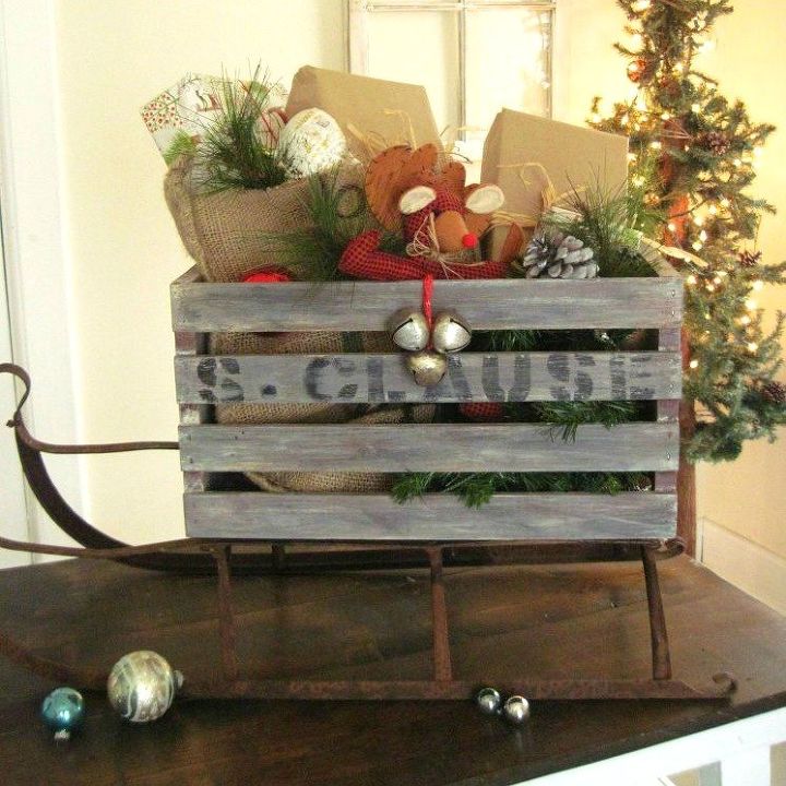 9 Gorgeous Ways To Use A Plain Wooden Crate For Christmas Hometalk