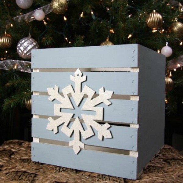 9 magnficas formas de utilizar una caja de madera para navidad, Dise a un almac n para la nieve