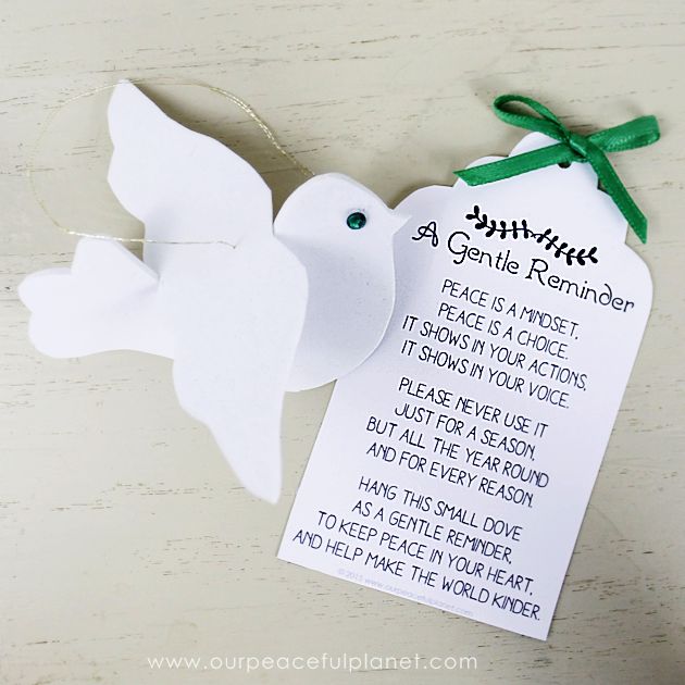 christmas peace dove craft foam ornament poem, christmas decorations, crafts, how to, seasonal holiday decor