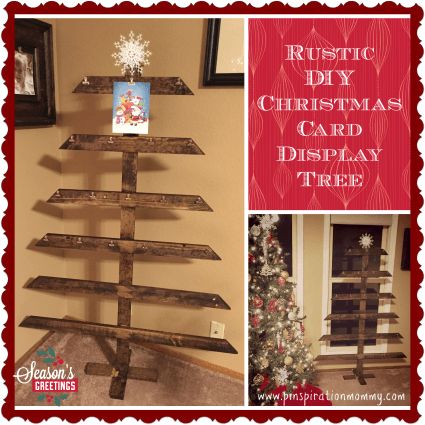 diy christmas card display tree rustic, christmas decorations, crafts, seasonal holiday decor, woodworking projects