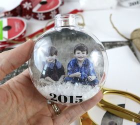 snow globe photo ornaments, christmas decorations, crafts, seasonal holiday decor