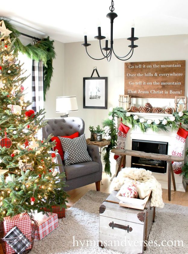 christmas living room, christmas decorations, home decor, seasonal holiday decor