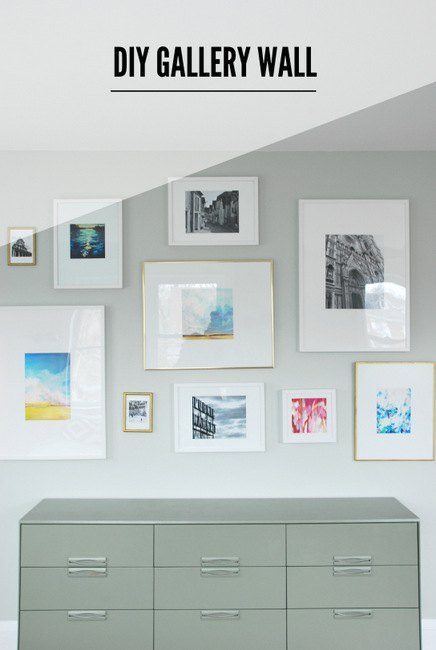 gallery wall diy mattes para marcos ikea ribba