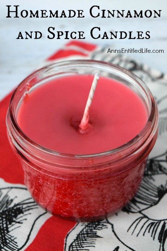 homemade cinnamon and spice candles, crafts