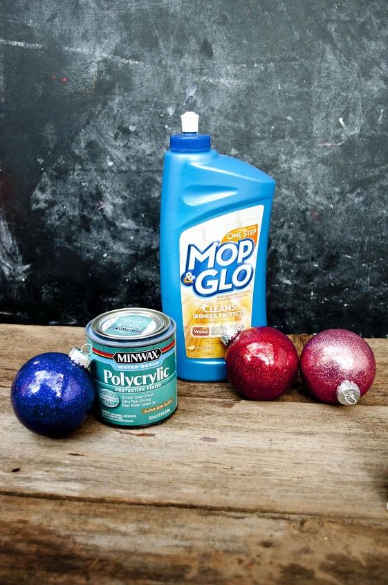 how to make the best glitter ornaments floor polish or polycrylic, christmas decorations, crafts, seasonal holiday decor