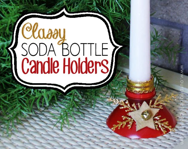 soda bottle candles holders repurpose, crafts, repurposing upcycling