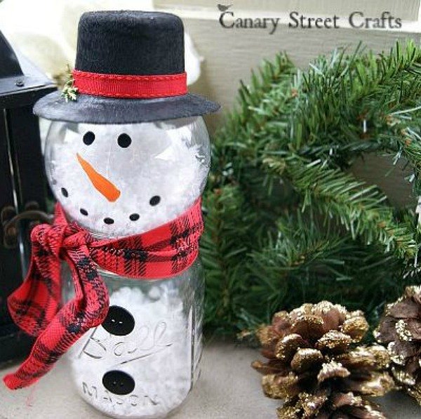 s 15 insanely cute snowmen for every corner of your home, home decor, Ornament and Jar Gentleman