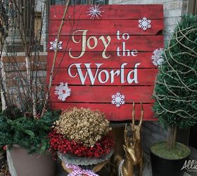 joy to the world christmas pallet, christmas decorations, pallet, seasonal holiday decor