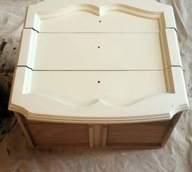 french provincial dresser makeover, painted furniture, Nightstand drawers in Old White
