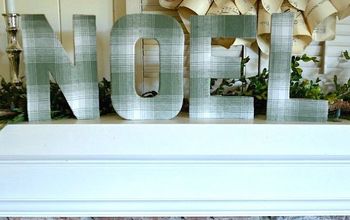 Easier Fabric Covered Paper Mache Letter DIY