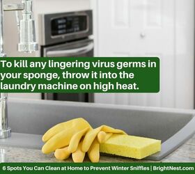 clean home prevent winter sniffles, cleaning tips, Kitchen Sponge