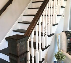 staircase makeover, diy, home improvement, painting, stairs