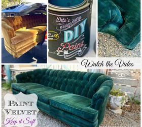 how to paint upholstery and keep the fabric soft even velvet, chalk paint, painted furniture, reupholster