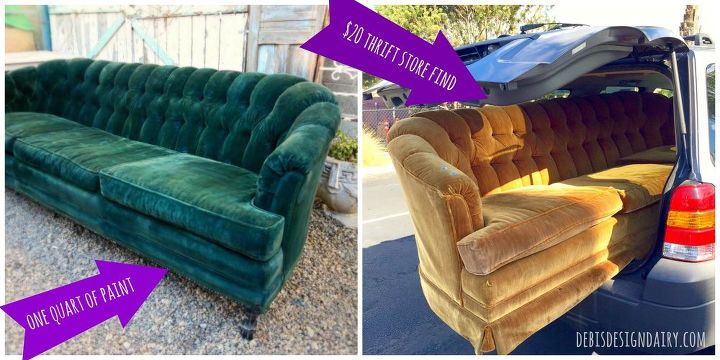 how to paint upholstery and keep the fabric soft even velvet, chalk paint, painted furniture, reupholster