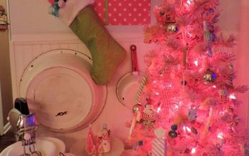 Una pantalla de Navidad de color rosa inspirado en el caramelo para la cocina