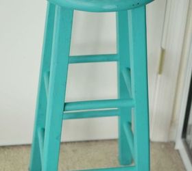 stool makeover brush stroke, painted furniture