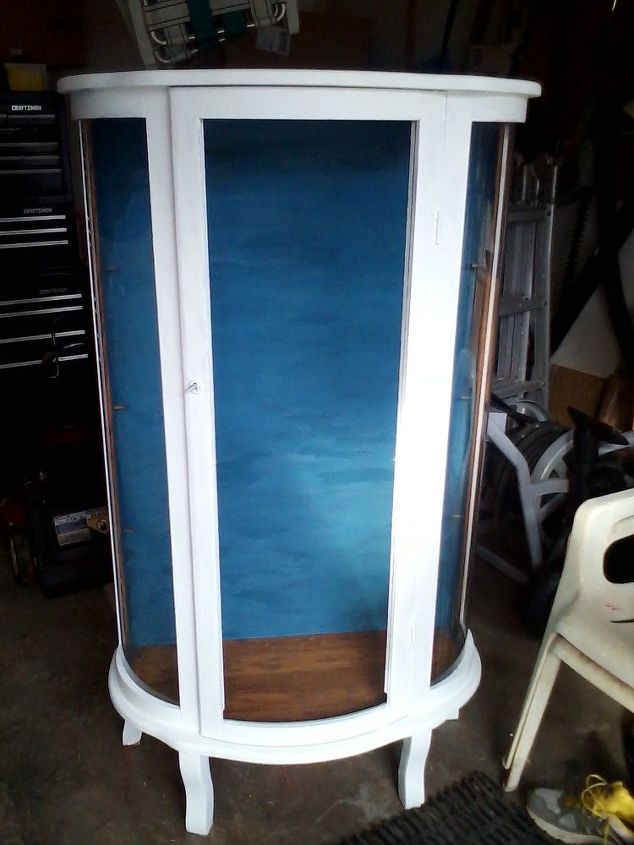 q need ideas for curio door to replace broken glass please, furniture repair, painted furniture