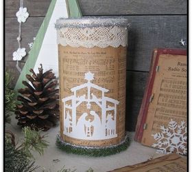 repurpose oatmeal container gift box christmas, christmas decorations, crafts, decoupage, repurposing upcycling, seasonal holiday decor