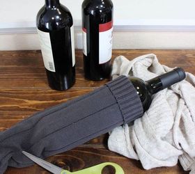 wine bottle sweaters, crafts, how to, repurposing upcycling