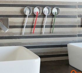 s 18 budget friendly home updates for guests, home decor, seasonal holiday decor, Add Easy Tooth Brush Storage