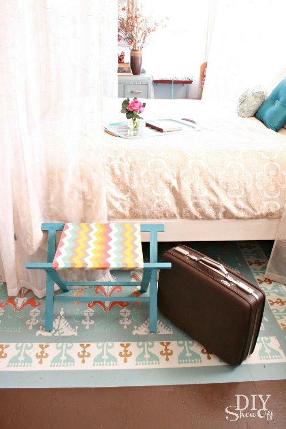 s 18 budget friendly home updates for guests, home decor, seasonal holiday decor, Add a DIY Luggage Rack to The Guest Room