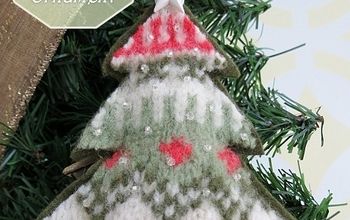 Cómo convertir un jersey reciclado en un bonito adorno para el árbol de Navidad