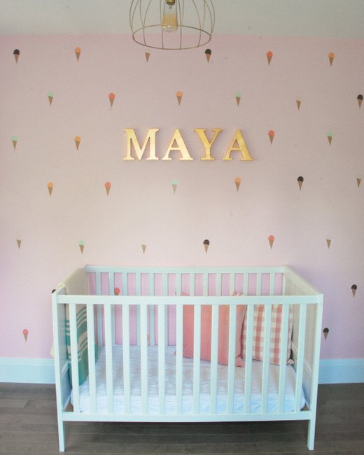accent wall in a nursery tutorial, bedroom ideas, painting, wall decor