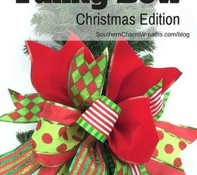 scraps of ribbon create bow christmas decor, christmas decorations, crafts, how to, seasonal holiday decor