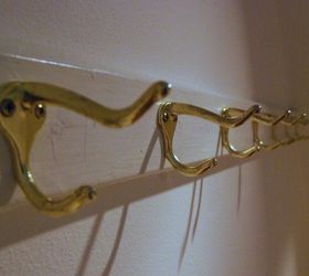 replacing dangerous brass hooks folding hooks, diy, organizing, storage ideas, wall decor