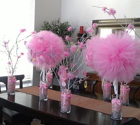 diy tulle topiary centerpieces