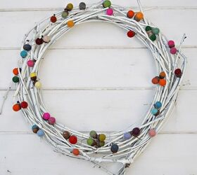 easy diy colourful felted acorn wreath, christmas decorations, crafts, how to, seasonal holiday decor, wreaths
