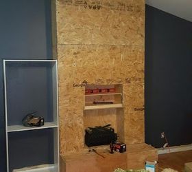 diy pallet wood fireplace, diy, fireplaces mantels, pallet, woodworking projects