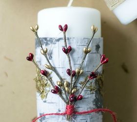 festive christmas candles, christmas decorations, crafts, seasonal holiday decor