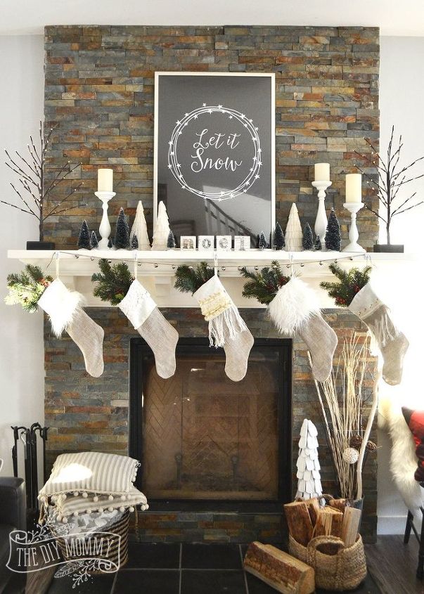 christmas mantel decorating tricks, christmas decorations, fireplaces mantels, seasonal holiday decor