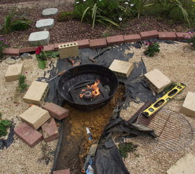 firepit in the chill out area, decks, electrical, outdoor living