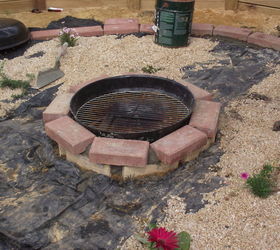 firepit in the chill out area, decks, electrical, outdoor living