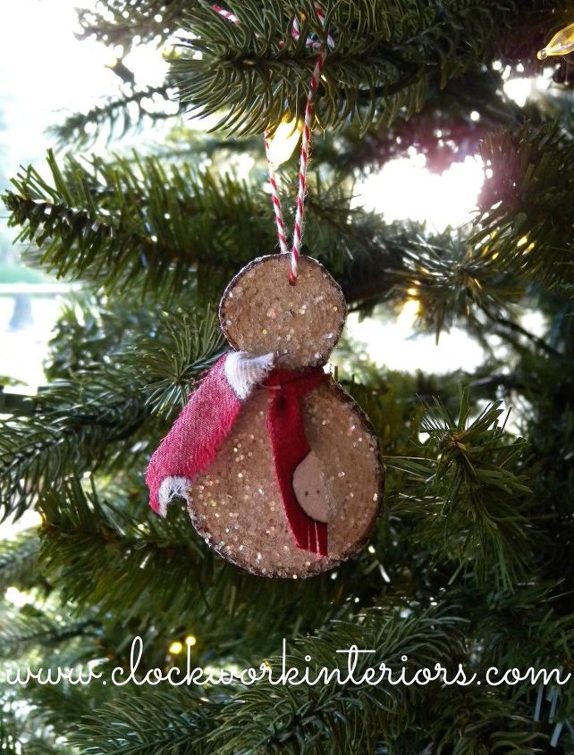 How To Make Wood Slice Snowmen Ornaments Hometalk