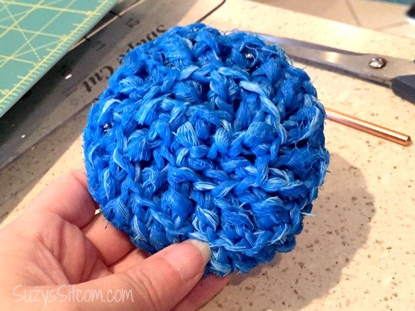 crocheted pot scrubby pattern