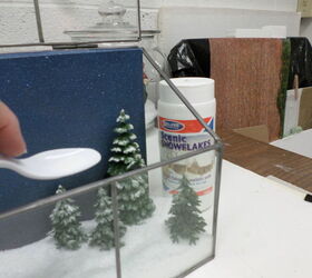 miniature christmas greenhouse, christmas decorations, crafts, seasonal holiday decor