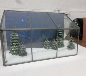 miniature christmas greenhouse, christmas decorations, crafts, seasonal holiday decor