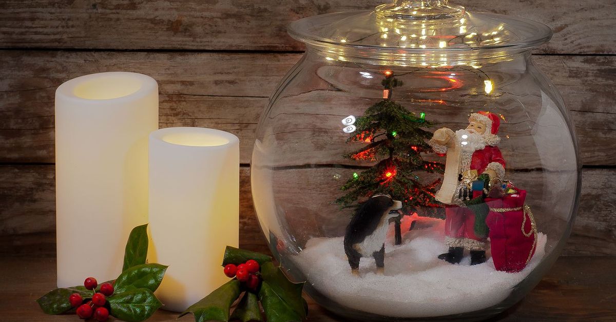 Miniature Christmas Jar Scene Hometalk