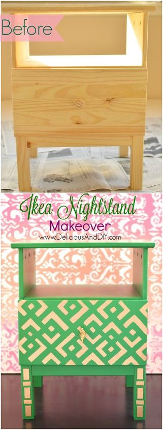 ikea nightstand makeover, painted furniture