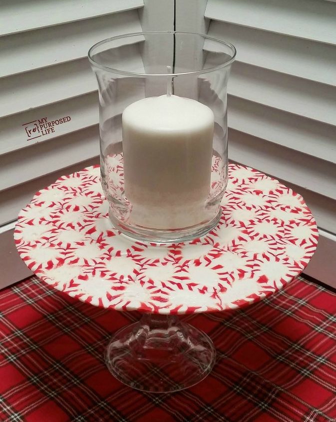 peppermint platter, christmas decorations, crafts, repurposing upcycling, seasonal holiday decor