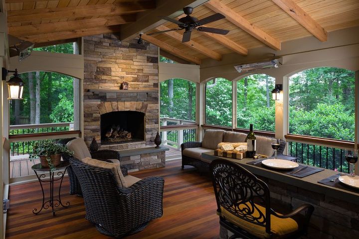 screened porch fulfills couple s desires, architecture, outdoor living, porches