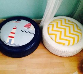diy tire seating, how to, repurposing upcycling, reupholster